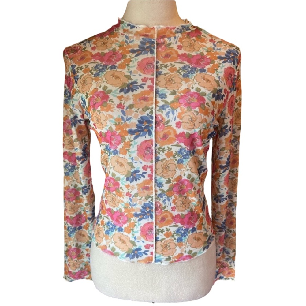 💄 Pretty Floral Sheer Blouse